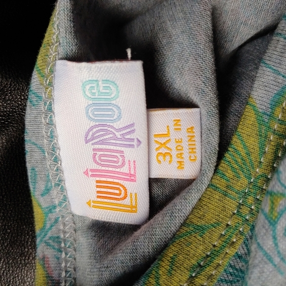 LuLaRoe Gray Blue Floral Nicole Dress Size Womens 3XL 26-28 NEW - Picture 7 of 10